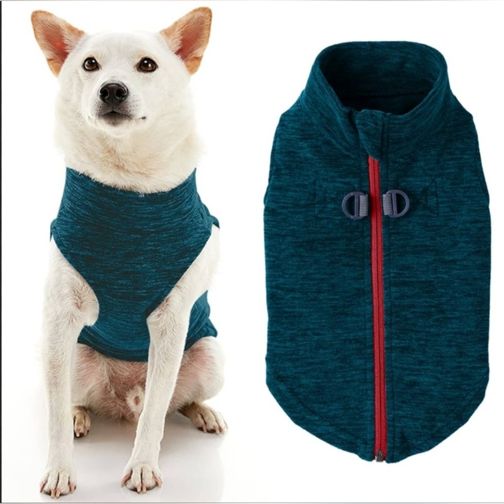 Gooby Zip Up Fleece Vest - Turquoise Wash, X-Large NWT
